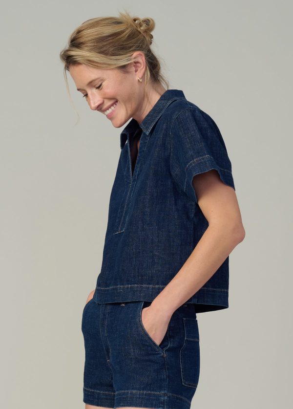 THE LILLIAN DENIM POPOVER SHIRT - Image 3