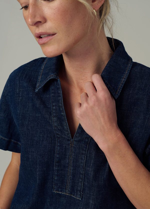 THE LILLIAN DENIM POPOVER SHIRT - Image 5