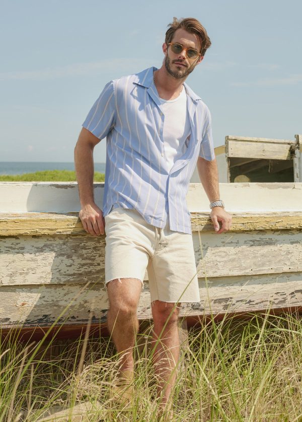 VISCOSE STRIPE CAMP SHIRT - Image 2