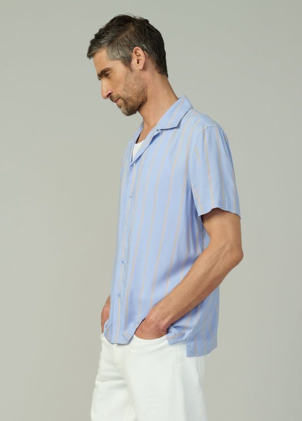 VISCOSE STRIPE CAMP SHIRT - Image 4