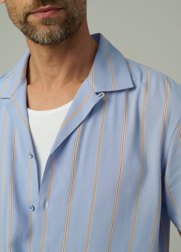 VISCOSE STRIPE CAMP SHIRT - Image 6