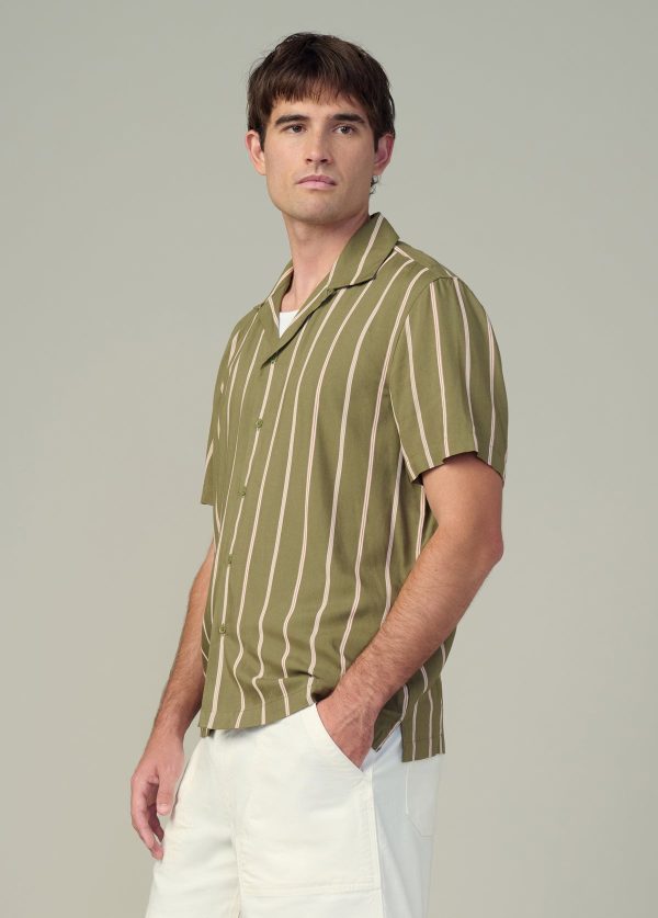 VISCOSE STRIPE CAMP SHIRT - Image 3