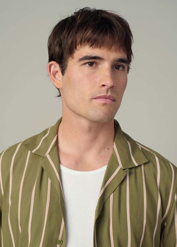 VISCOSE STRIPE CAMP SHIRT - Image 5