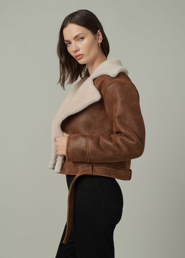 THE REY CROPPED SHEARLING JACKET - Image 2