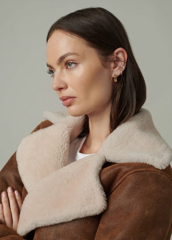 THE REY CROPPED SHEARLING JACKET - Image 4