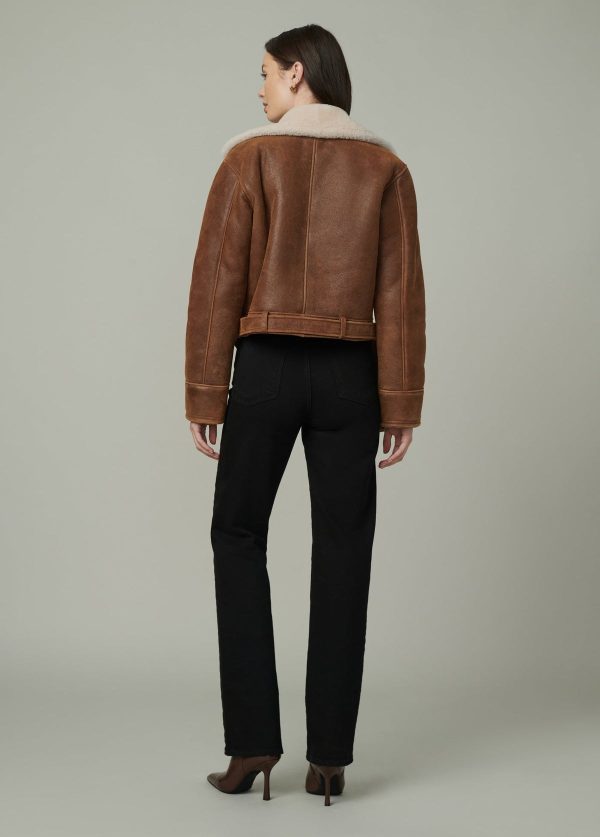 THE REY CROPPED SHEARLING JACKET - Image 6