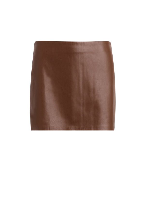 THE VEGAN LEATHER MINI SKIRT - Image 6