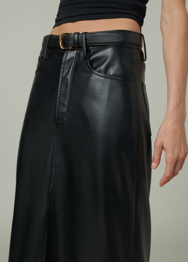 THE MARTINE MAXI SKIRT VEGAN LEATHER - Image 5